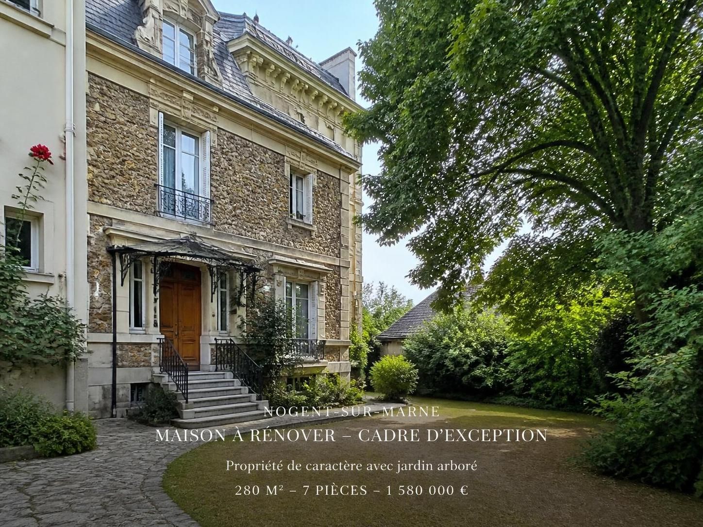 découvrez cette maison à rénover à nogent-sur-marne, une opportunité d'investissement immobilier offrant un fort potentiel de valorisation dans un cadre agréable.