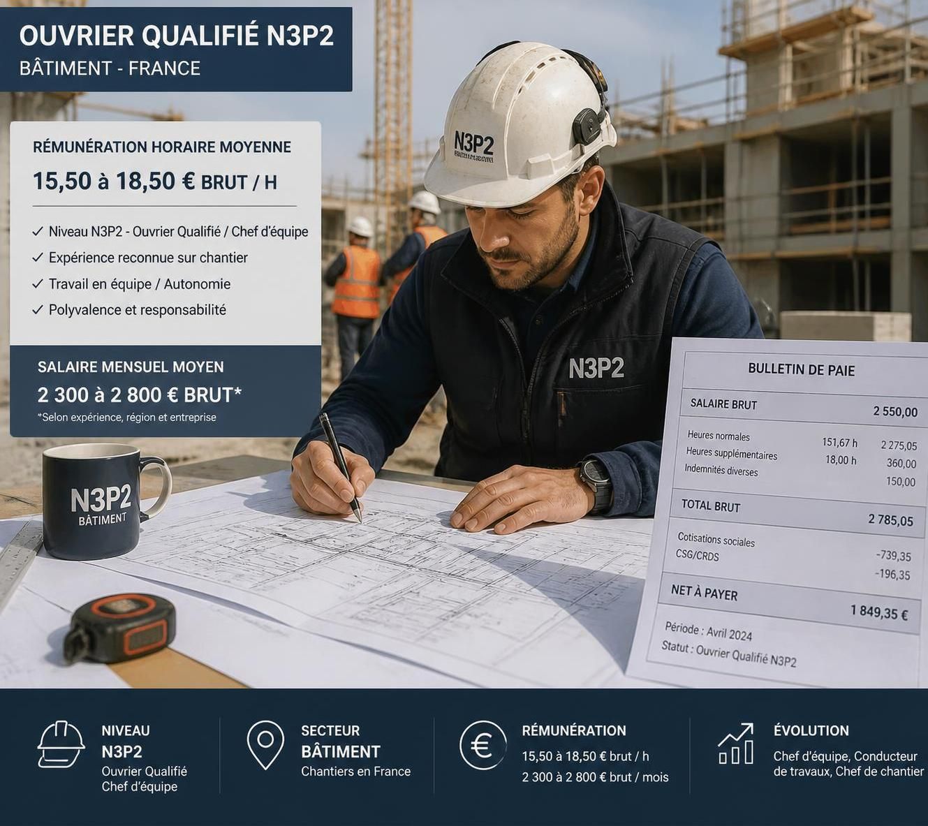 découvrez comment le taux horaire n3p2 en 2024 influence la rémunération des professionnels du bâtiment et ce que cela signifie pour votre salaire.